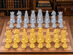Mittelalterlicher Königshof – komplettes 32-teiliges Schachfigurenset | Historisches Design | Made in Germany