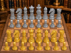 Monumentaler Steampunk – komplettes 32-teiliges Schachfigurenset | Steampunk-Design | Made in Germany
