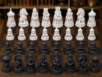 Feenhafte Hofgesellschaft – komplettes 32-teiliges Schachfigurenset | Fantasy-Design | Made in Germany