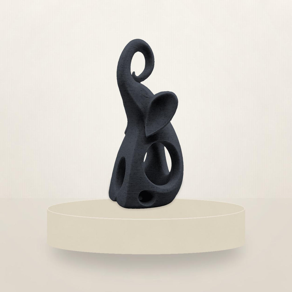 Elefant mit Spiralrüssel – abstrakte Skulptur | moderne Deko | Made in Germany FehnFactory