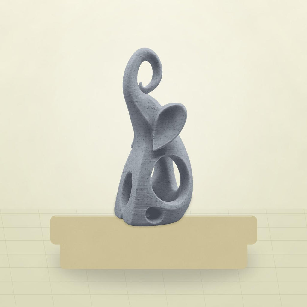 Elefant mit Spiralrüssel – abstrakte Skulptur | moderne Deko | Made in Germany FehnFactory