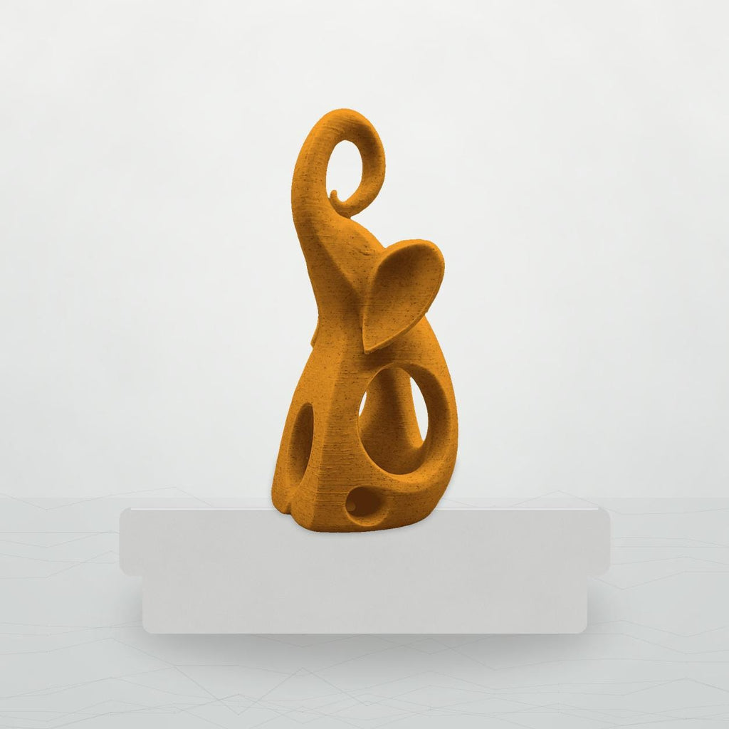 Elefant mit Spiralrüssel – abstrakte Skulptur | moderne Deko | Made in Germany FehnFactory