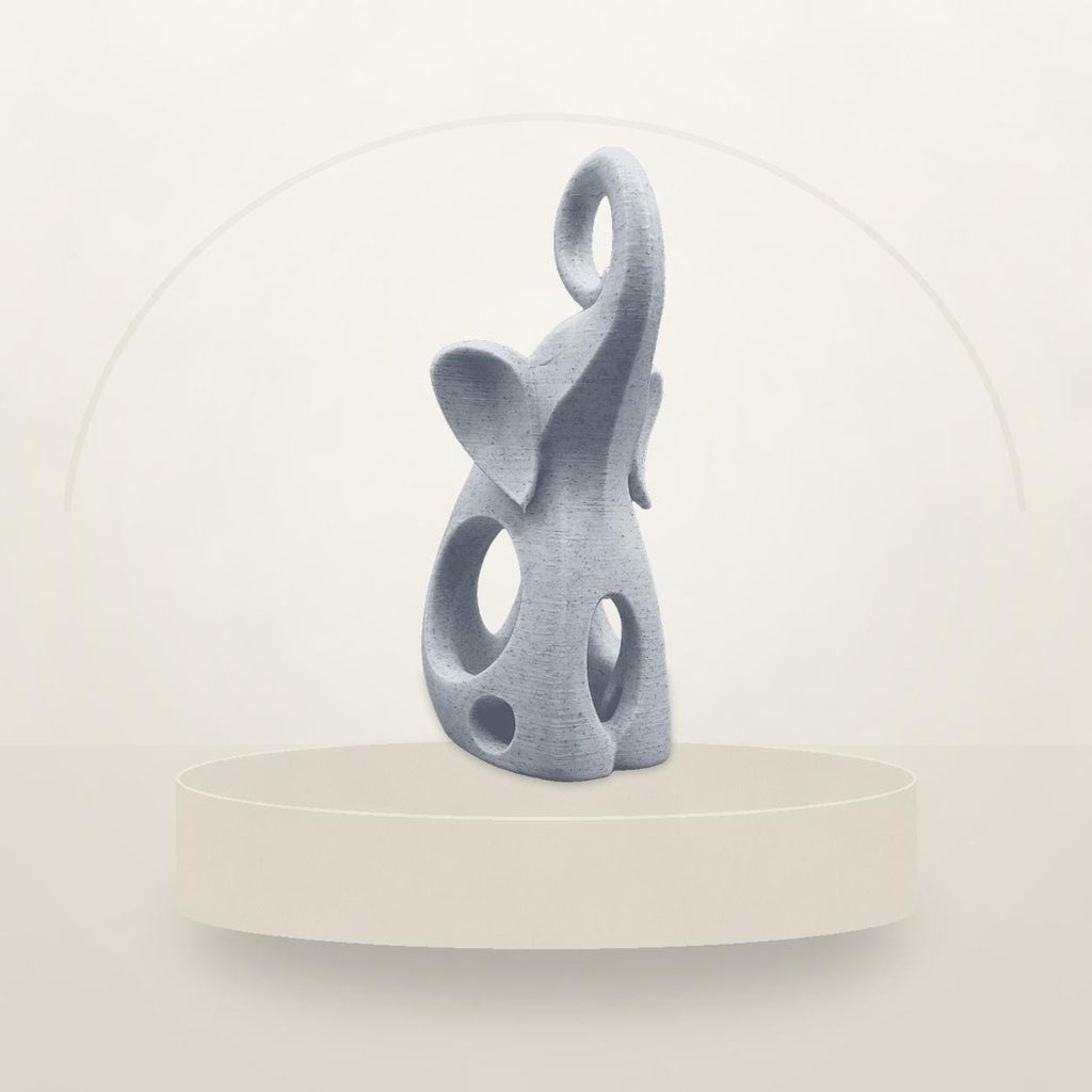 Elefant mit Spiralrüssel – abstrakte Skulptur | moderne Deko | Made in Germany FehnFactory