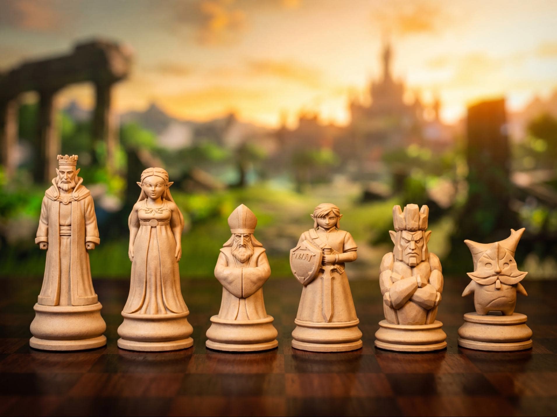 Fantasy-Helden-Schachfigurenset – komplettes 32-teiliges, 3D-gedrucktes PLA-Schachset | Geschenk für Schachfans | Made in Germany FehnFactory