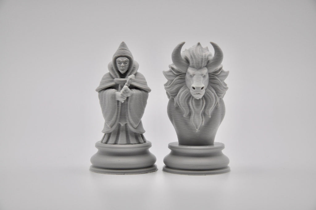 Fantasy-Schurken-Schachfigurenset – komplettes 32-teiliges, 3D-gedrucktes PLA-Schachset | Geschenk für Schachfans | Made in Germany FehnFactory