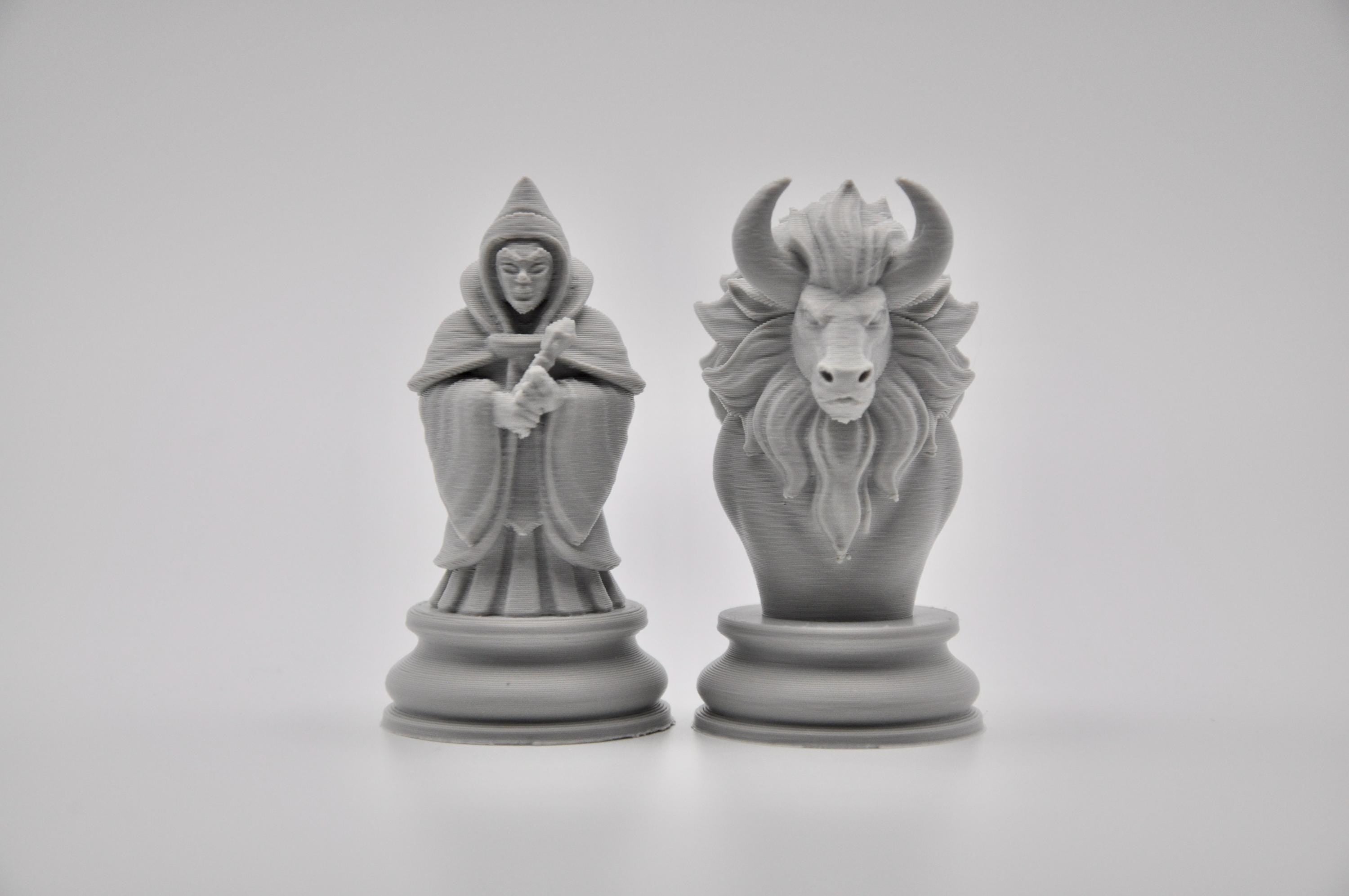 Fantasy-Schurken-Schachfigurenset – komplettes 32-teiliges, 3D-gedrucktes PLA-Schachset | Geschenk für Schachfans | Made in Germany FehnFactory