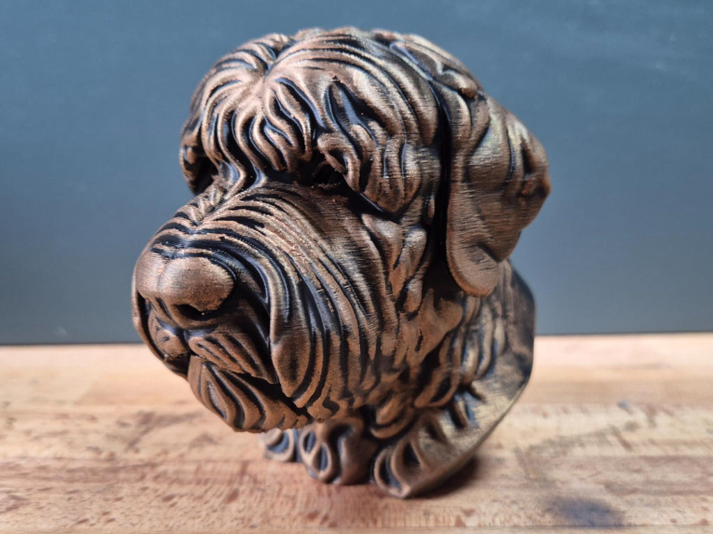 Schwarzer Russischer Terrier – detailreiche Hundebüste mit Bart | 19 Farben & 3 Größen | Made in Germany