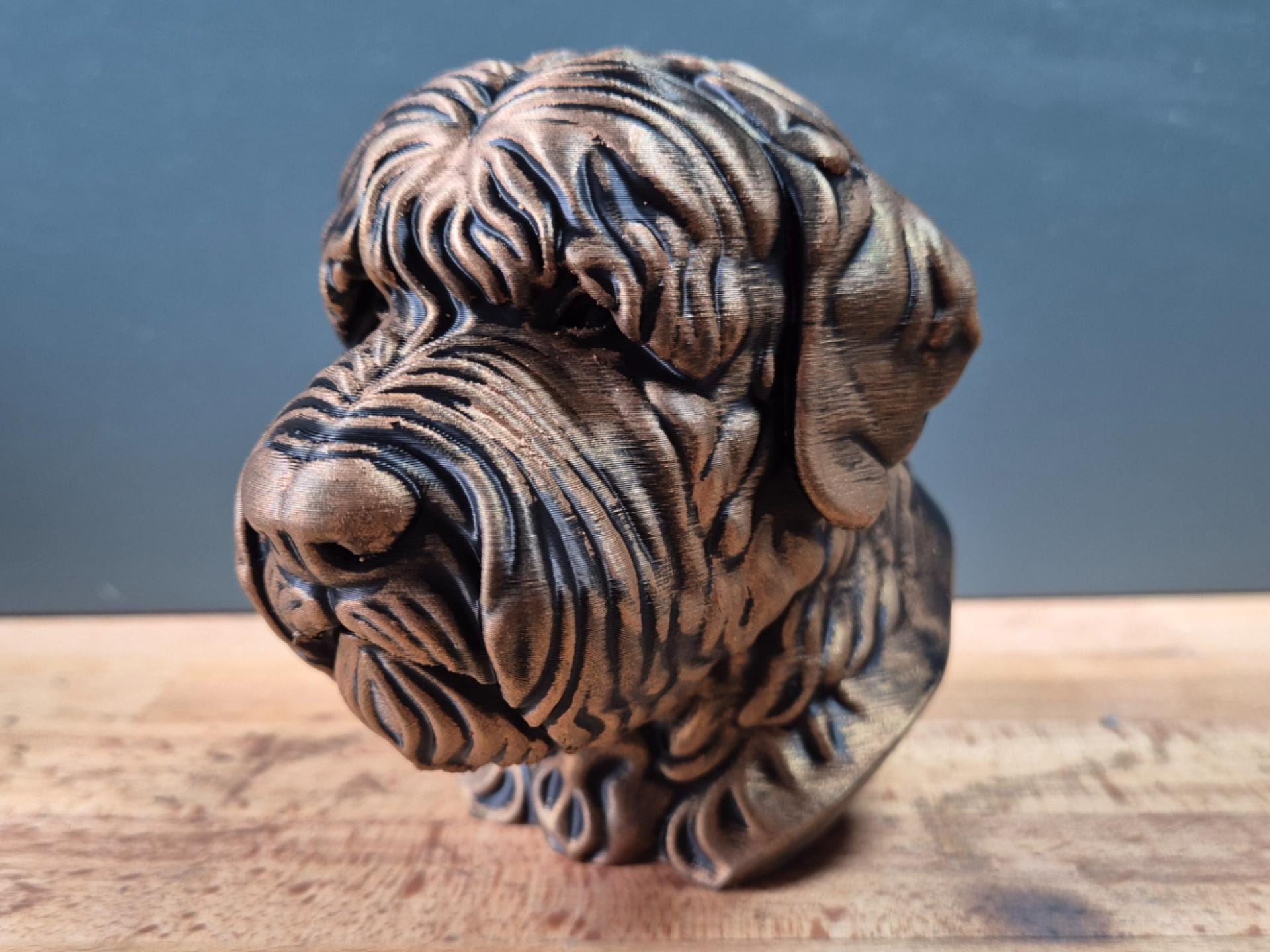 Schwarzer Russischer Terrier – detailreiche Hundebüste mit Bart | 19 Farben & 3 Größen | Made in Germany