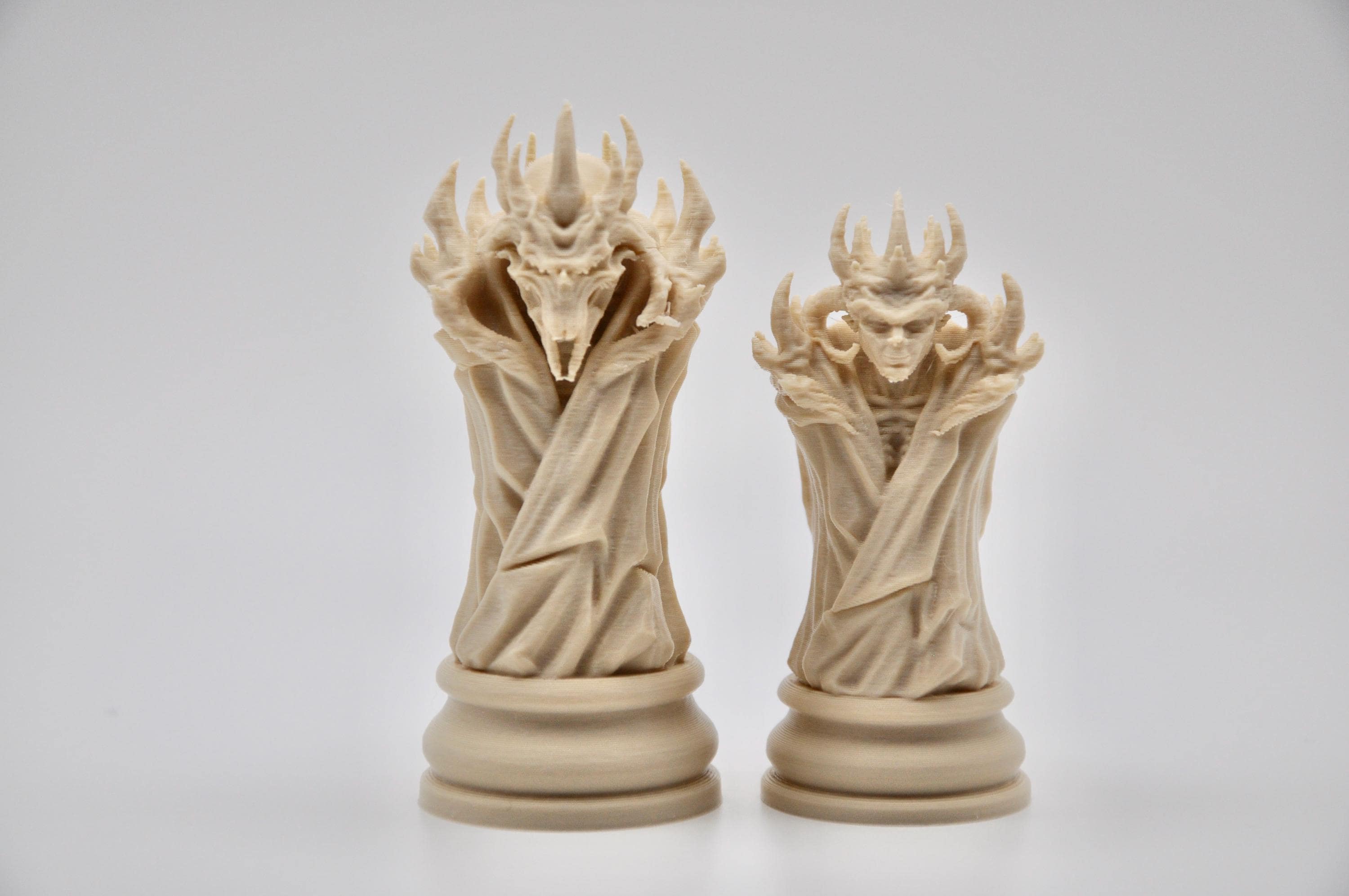 Dämonen-Schachfigurenset – komplettes 32-teiliges, 3D-gedrucktes PLA-Schachset | Geschenk für Schachfans | Sammlerstück | Made in Germany FehnFactory
