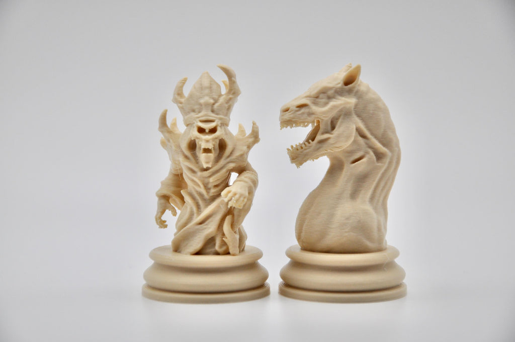 Dämonen-Schachfigurenset – komplettes 32-teiliges, 3D-gedrucktes PLA-Schachset | Geschenk für Schachfans | Sammlerstück | Made in Germany FehnFactory