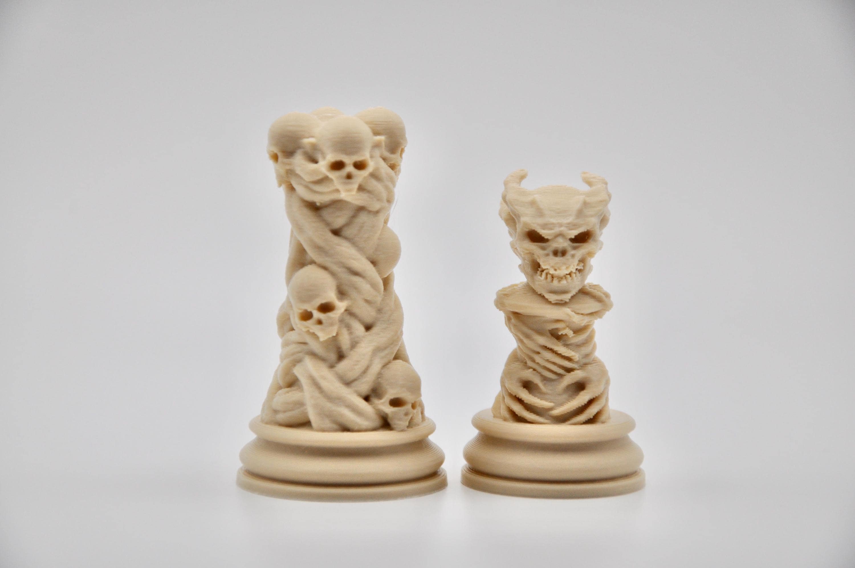Dämonen-Schachfigurenset – komplettes 32-teiliges, 3D-gedrucktes PLA-Schachset | Geschenk für Schachfans | Sammlerstück | Made in Germany FehnFactory