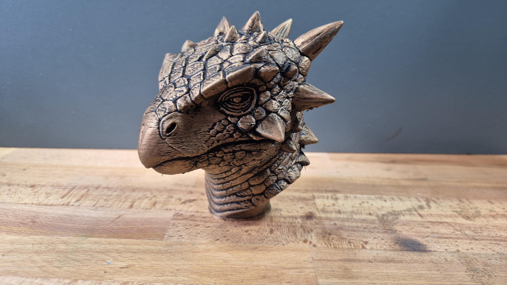 Ankylosaurus – detailreiche Dinosaurierbüste mit Panzerplatten | 19 Farben & 3 Größen | Made in Germany