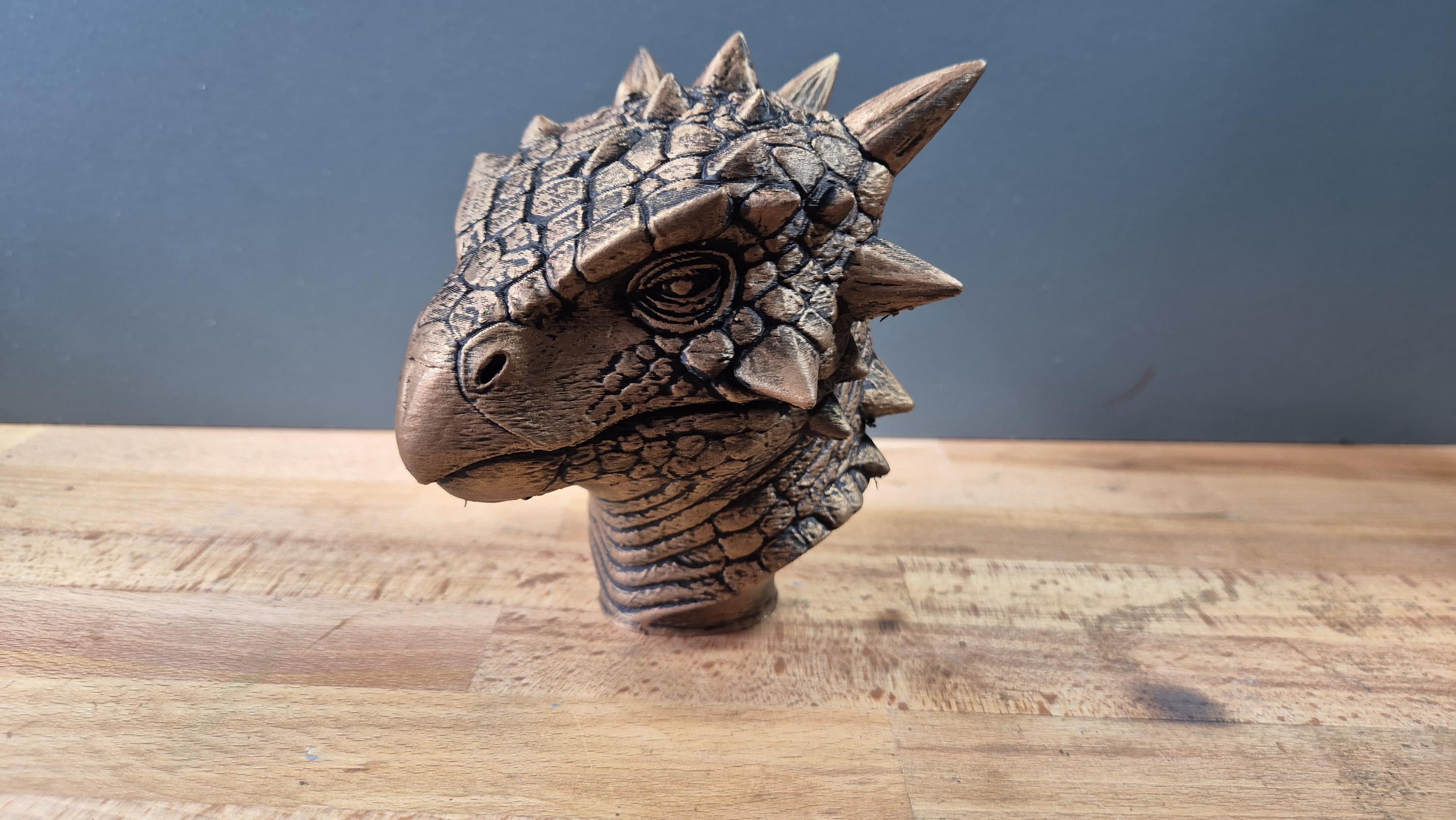 Ankylosaurus – detailreiche Dinosaurierbüste mit Panzerplatten | 19 Farben & 3 Größen | Made in Germany