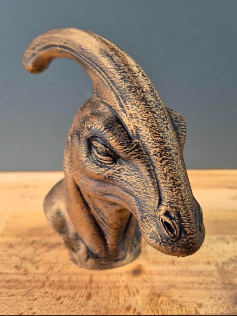 Parasaurolophus – detailreiche Dinosaurierbüste mit Kopfkamm | 19 Farben & 3 Größen | Made in Germany