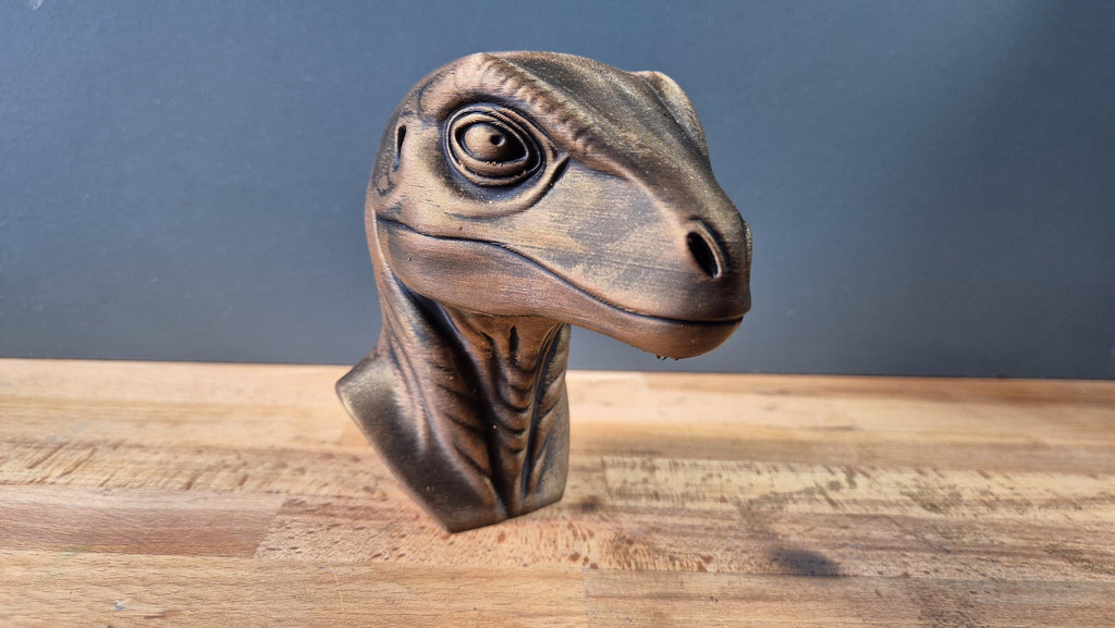 Velociraptor – detailreiche Dinosaurierbüste mit wachem Blick | 19 Farben & 3 Größen | Made in Germany