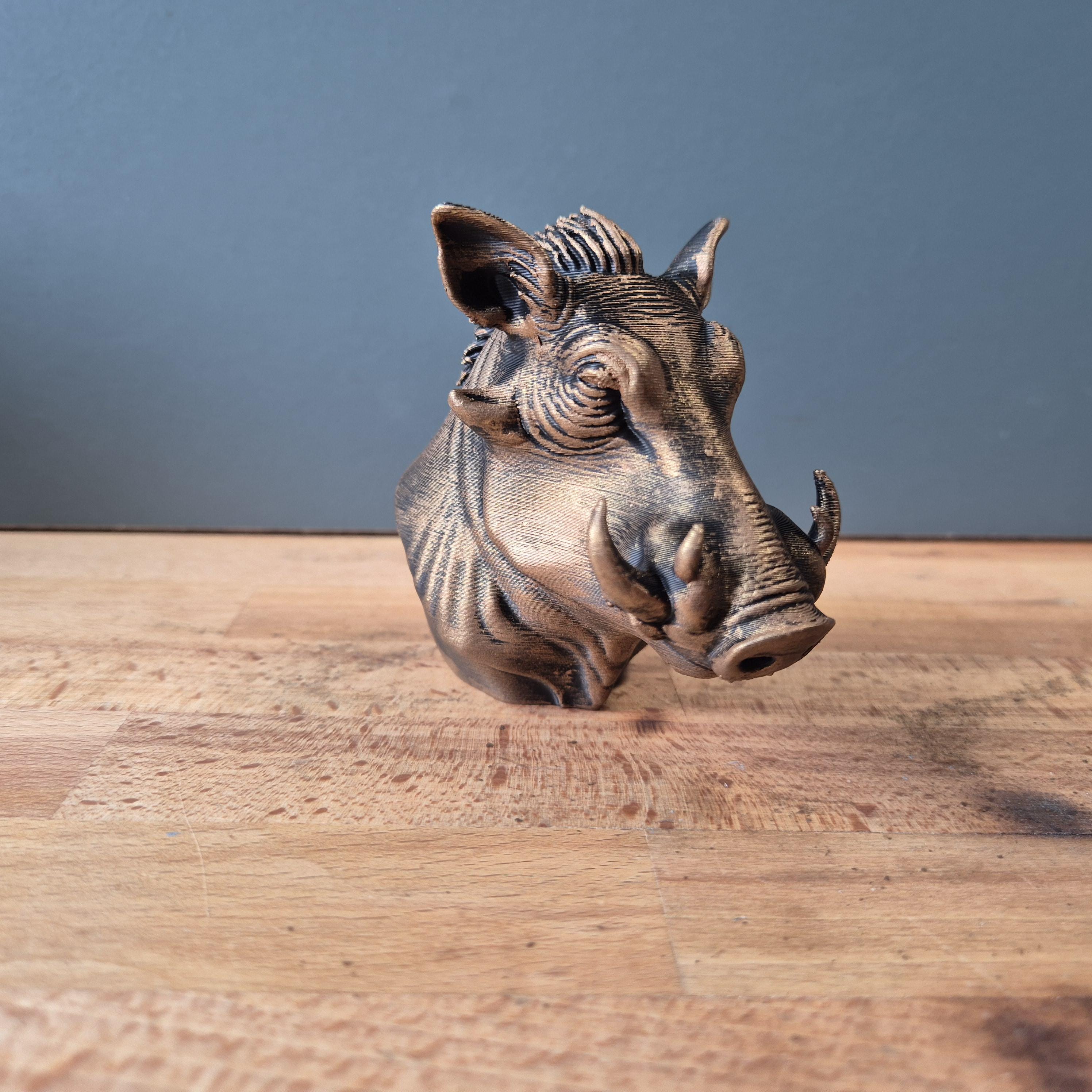 Warzenschwein – detailreiche Tierbüste mit Hauern | 19 Farben & 3 Größen | Made in Germany
