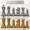 Lava-Staunton-Schachfigurenset – komplettes 32-teiliges, 3D-gedrucktes PLA-Schachset | Geschenk für Schachfans | Made in Germany FehnFactory