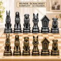 Hunde-Schachfigurenset – komplettes 32-teiliges, 3D-gedrucktes PLA-Schachset | Geschenk für Schachfans | Sammlerstück | Made in Germany FehnFactory
