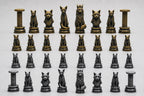 Katzen-Schachfigurenset – komplettes 32-teiliges, 3D-gedrucktes PLA-Schachset | Geschenk für Schachfans | Sammlerstück | Made in Germany FehnFactory