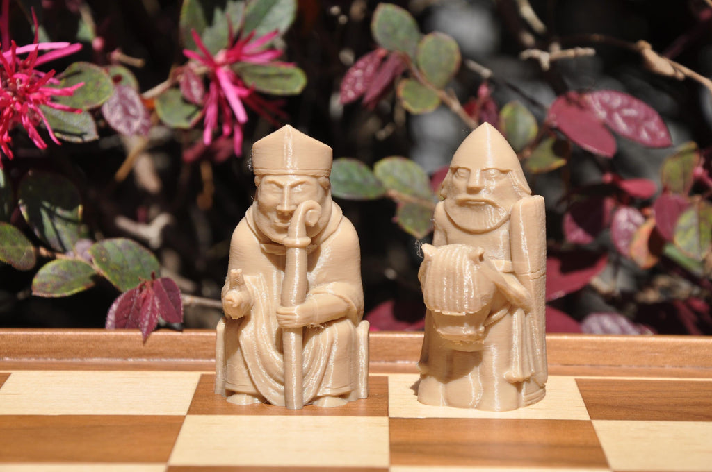 Lewis-inspiriertes Mittelalter-Schachfigurenset – komplettes 32-teiliges, 3D-gedrucktes PLA-Schachset | Sammlerstück | Made in Germany FehnFactory