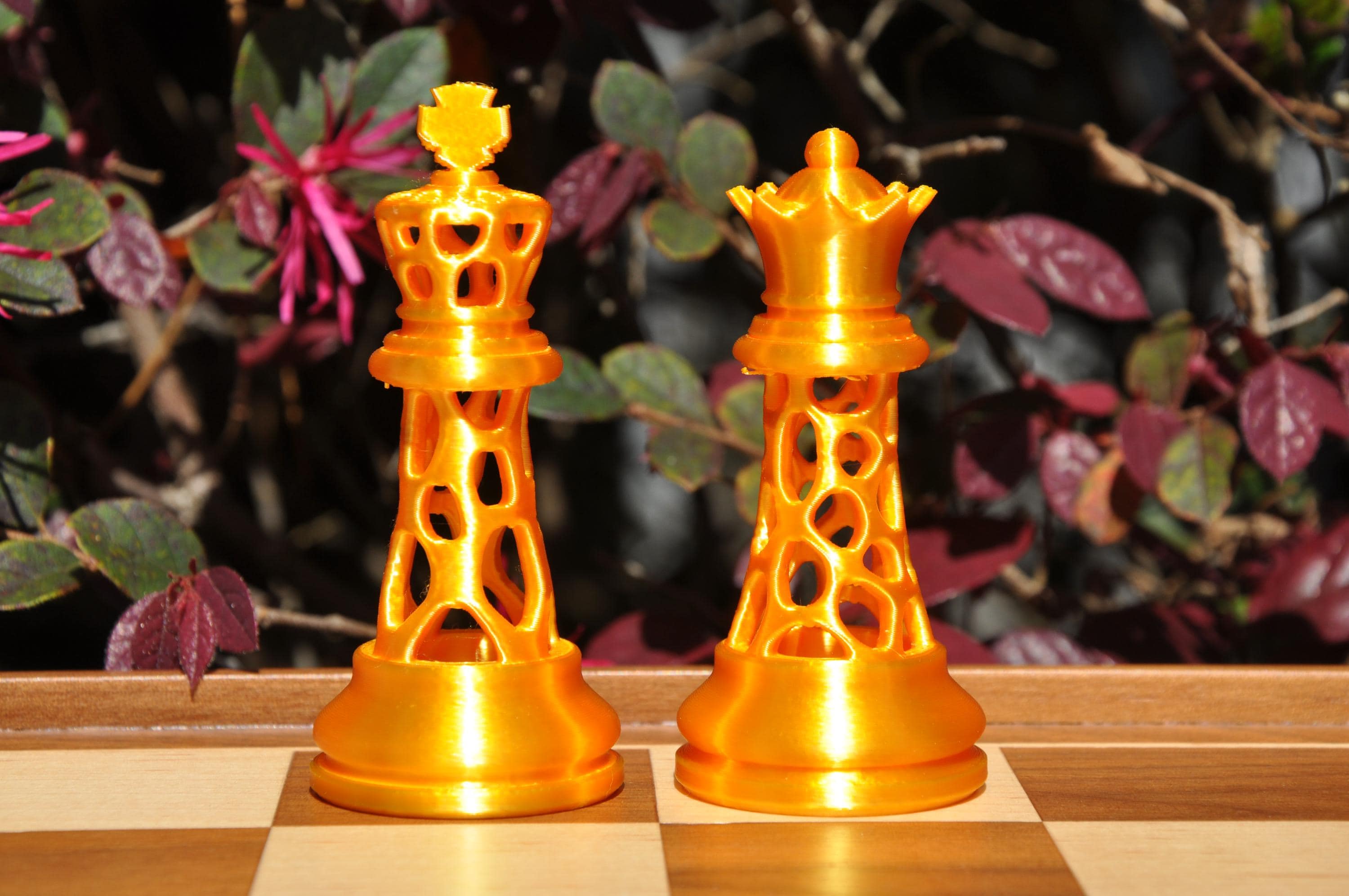 Voronoi-Schachfigurenset – komplettes 32-teiliges, 3D-gedrucktes PLA-Schachset | Geschenk für Schachfans | Sammlerstück | Made in Germany FehnFactory