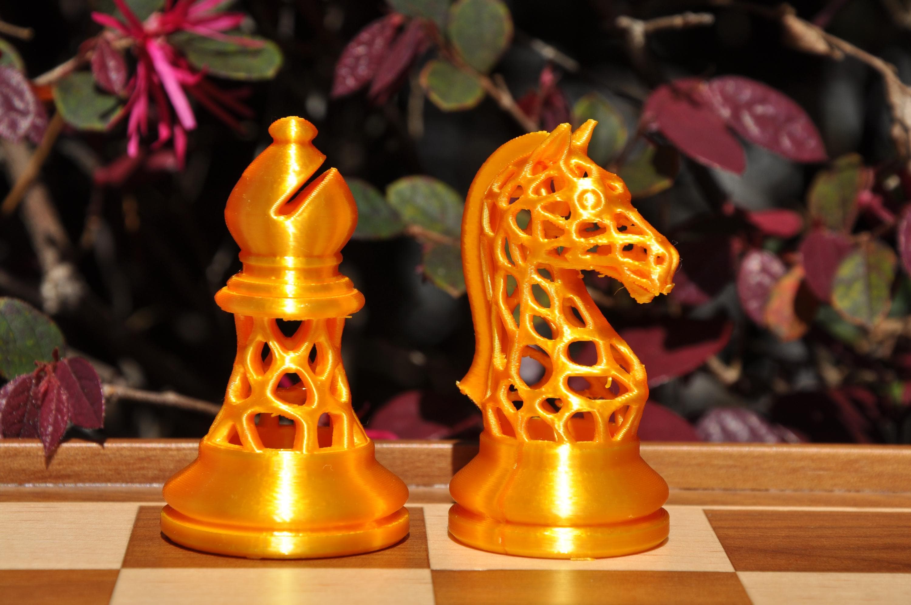 Voronoi-Schachfigurenset – komplettes 32-teiliges, 3D-gedrucktes PLA-Schachset | Geschenk für Schachfans | Sammlerstück | Made in Germany FehnFactory