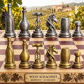 Wein-Motive-Schachfigurenset – komplettes 32-teiliges, 3D-gedrucktes PLA-Schachset | Geschenk für Schachfans | Made in Germany FehnFactory