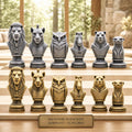 Wildtiere-Schachfigurenset – komplettes 32-teiliges, 3D-gedrucktes PLA-Schachset | Geschenk für Schachfans | Sammlerstück | Made in Germany FehnFactory