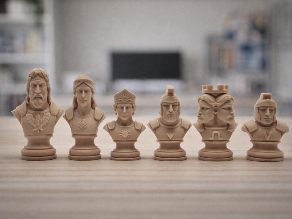 Römische-Mythologie-Schachfigurenset – komplettes 32-teiliges, 3D-gedrucktes PLA-Schachset | Geschenk für Schachfans | Made in Germany FehnFactory
