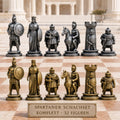 Sparta-Krieger-Schachfigurenset – komplettes 32-teiliges, 3D-gedrucktes PLA-Schachset | Geschenk für Schachfans | Made in Germany FehnFactory