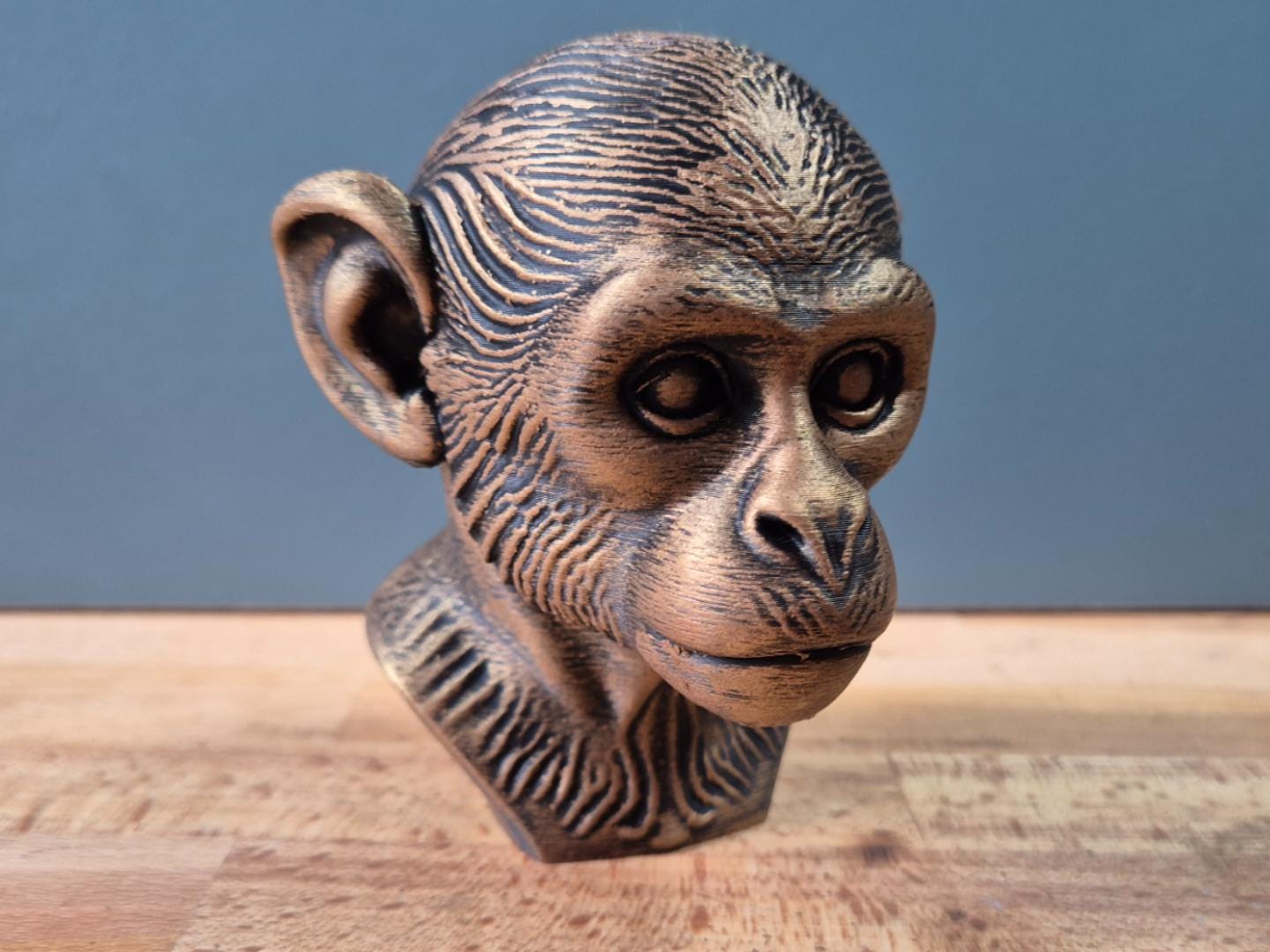 Totenkopfaffe – detailreiche Saimiri-Büste mit großen Augen und Fellrelief | 19 Farben & 3 Größen | Made in Germany