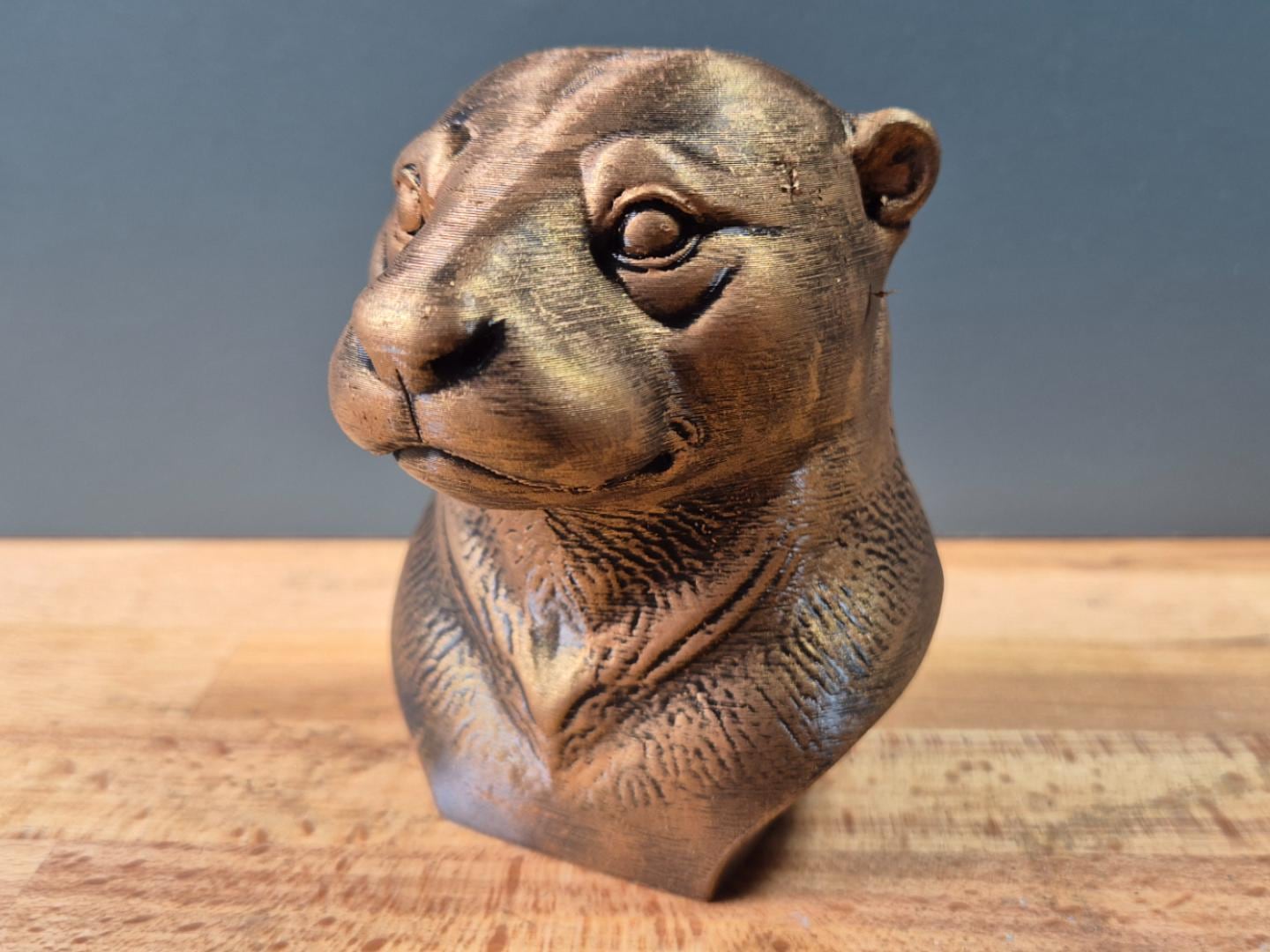 Otter – detailreiche Tierbüste mit sanftem Blick und feinem Fellrelief | 19 Farben & 3 Größen | Made in Germany