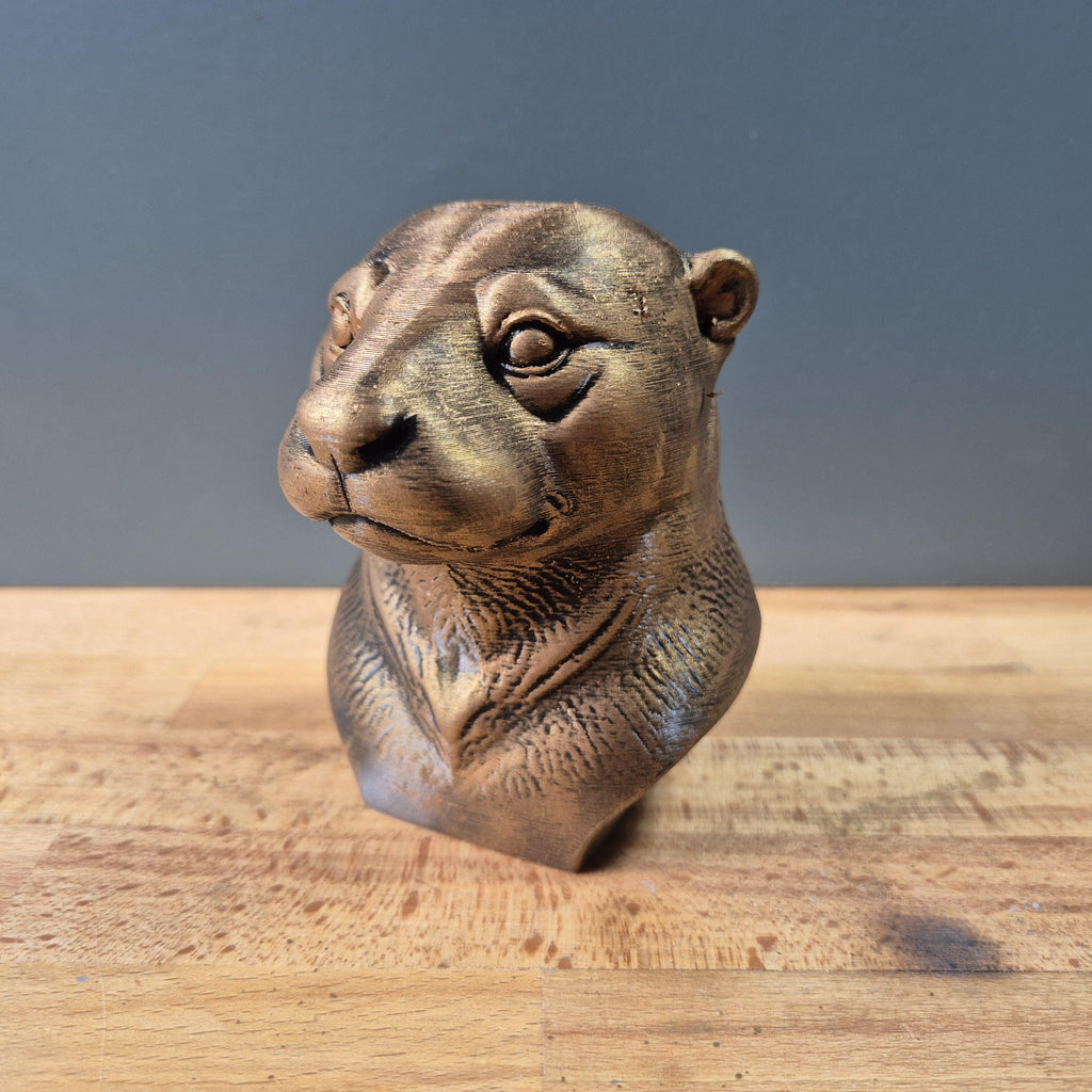Otter – detailreiche Tierbüste mit sanftem Blick und feinem Fellrelief | 19 Farben & 3 Größen | Made in Germany