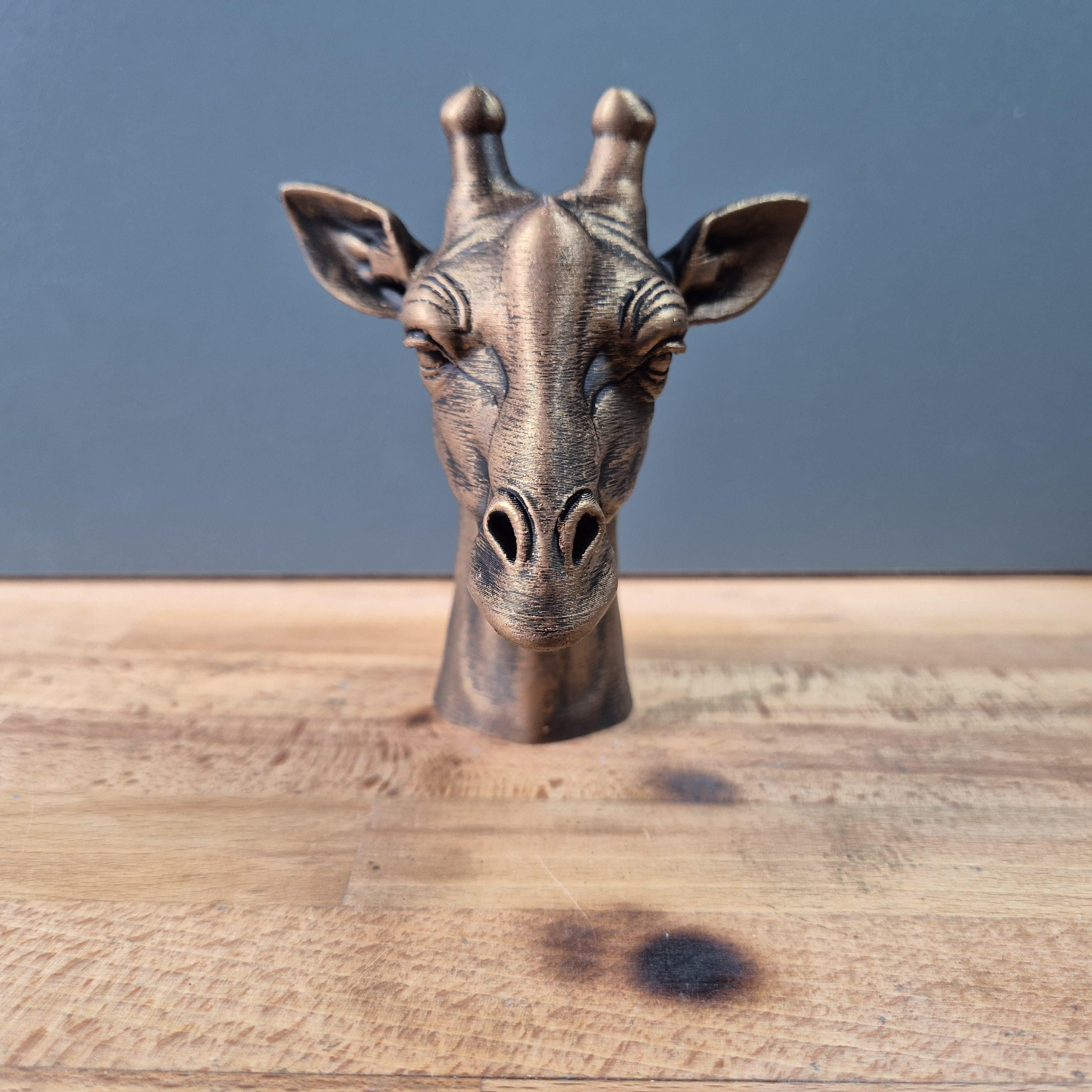 Giraffe – detailreiche Tierbüste mit Stirnzapfen, großen Ohren und langem Hals | 19 Farben & 3 Größen | Made in Germany