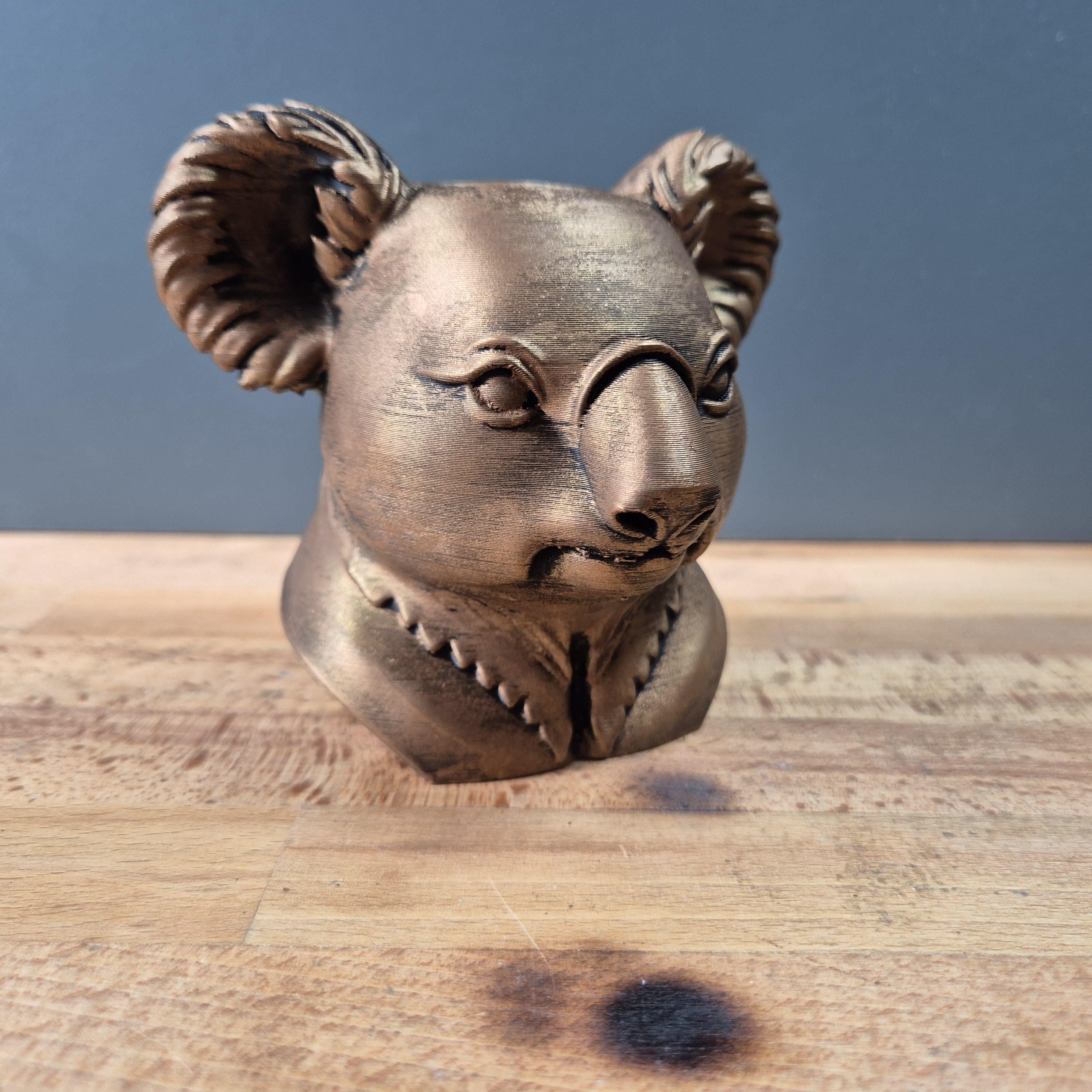 Koala – detailreiche Tierbüste mit großen runden Ohren und markanter Nase | 19 Farben & 3 Größen | Made in Germany