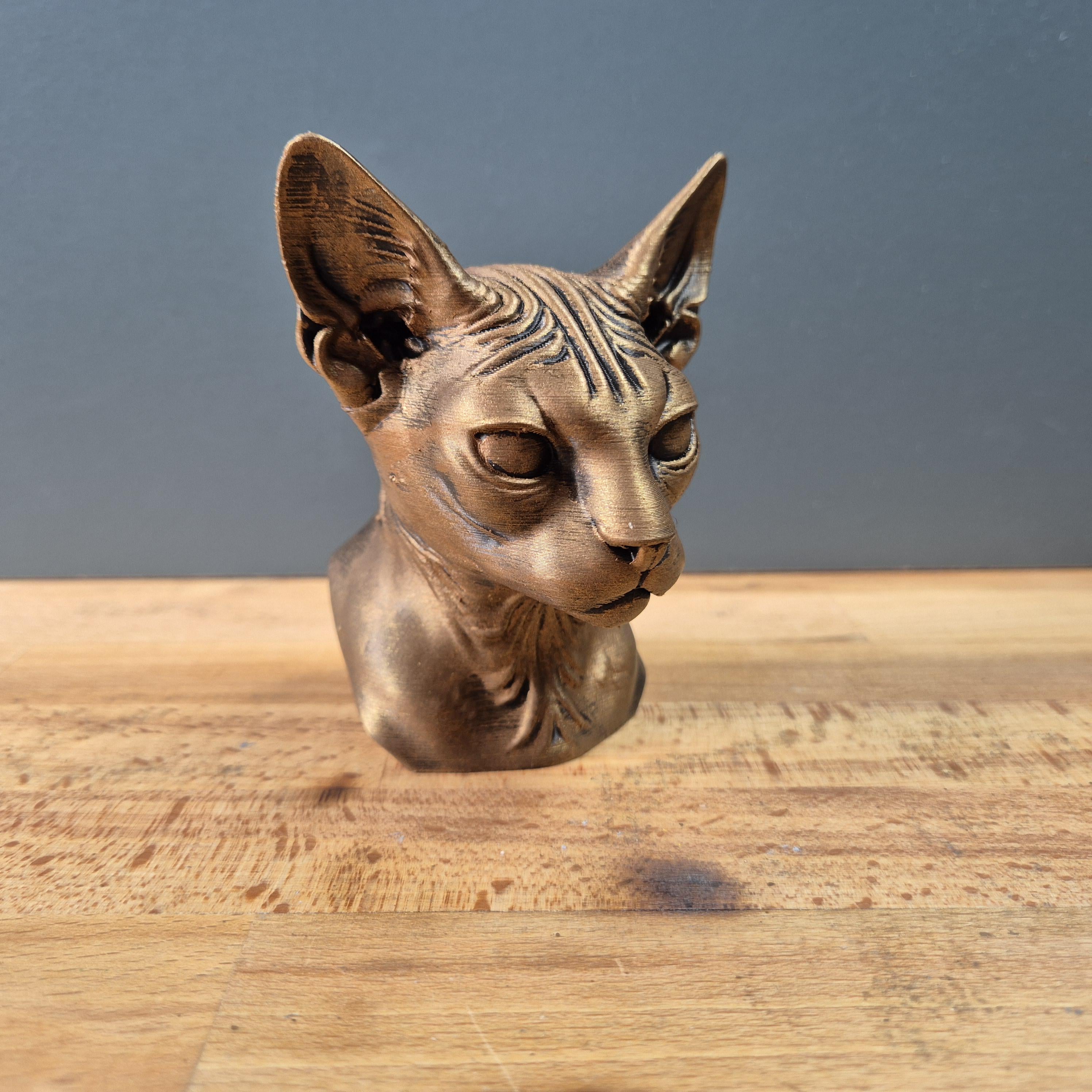 Lykoi – detailreiche Werwolfkatzen-Büste mit großen Ohren | 19 Farben & 3 Größen | Made in Germany