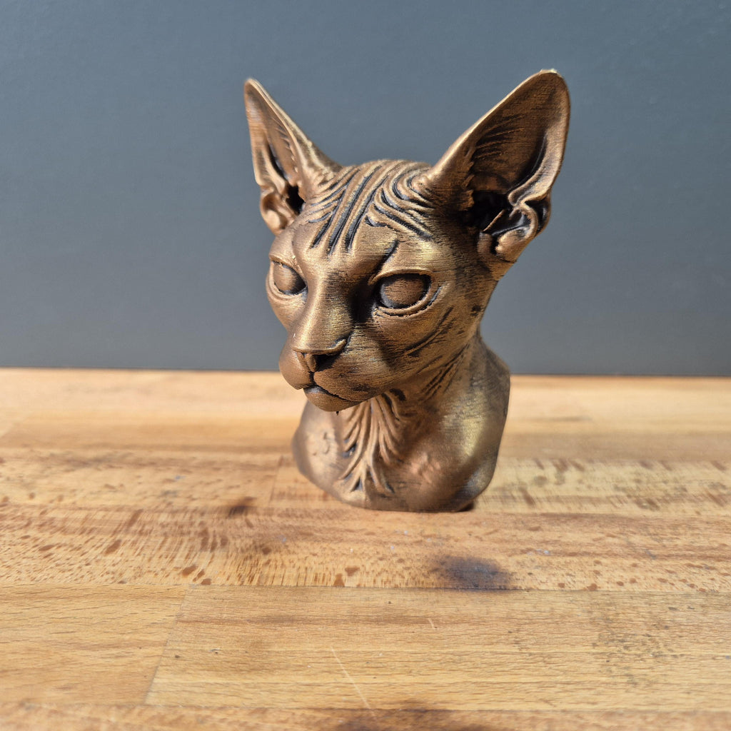 Lykoi – detailreiche Werwolfkatzen-Büste mit großen Ohren | 19 Farben & 3 Größen | Made in Germany