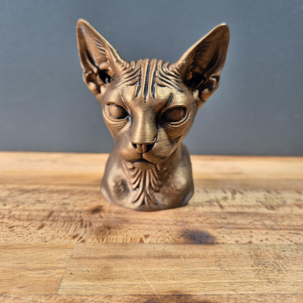 Lykoi – detailreiche Werwolfkatzen-Büste mit großen Ohren | 19 Farben & 3 Größen | Made in Germany