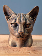Abessinierkatze – elegante Katzenbüste mit großen Ohren und feinen Gesichtslinien | 19 Farben & 3 Größen | Made in Germany