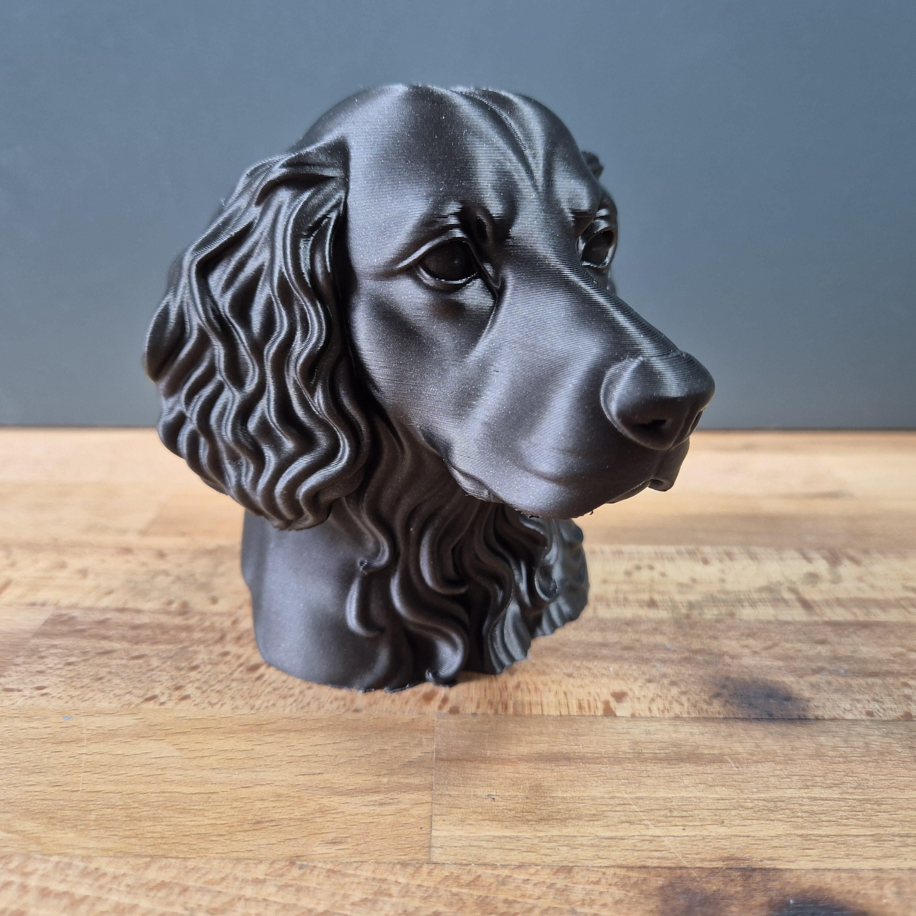 Boykin Spaniel – detailreiche Hundebüste mit langen Wellenohren | 19 Farben & 3 Größen | Made in Germany