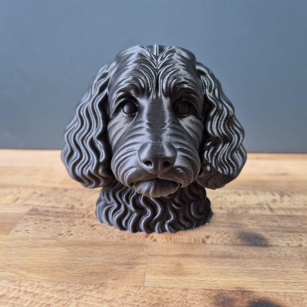 Cockapoo – detailreiche Hundebüste mit langen Wellenohren und Lockenfell | 19 Farben & 3 Größen | Made in Germany