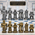 Technologie-Schachfigurenset – komplettes 32-teiliges, 3D-gedrucktes PLA-Schachset | Geschenk für Schachfans | Made in Germany