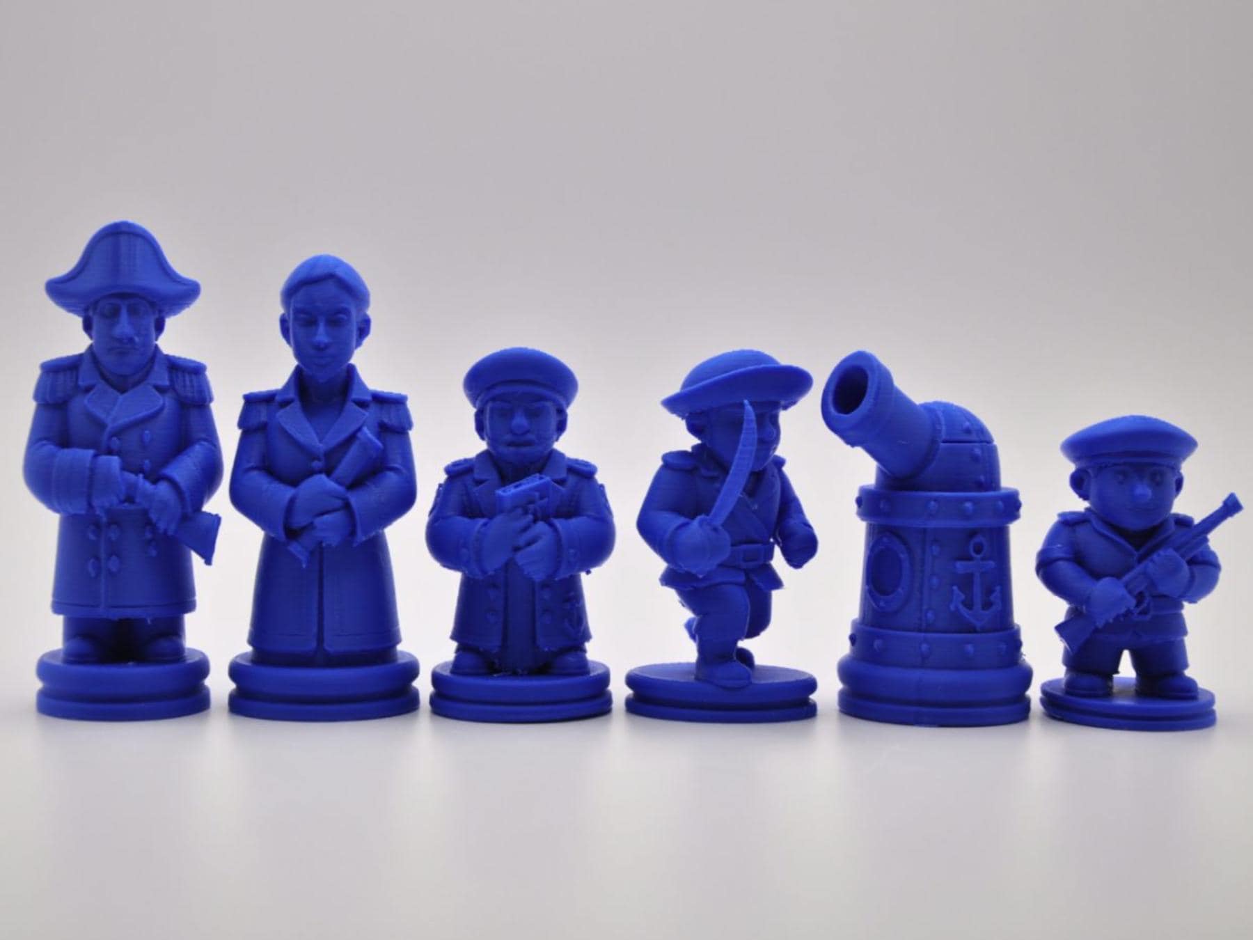 Marine-Schachfigurenset – komplettes 32-teiliges, 3D-gedrucktes PLA-Schachset | Geschenk für Schachfans | Sammlerstück | Made in Germany