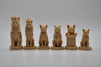 Hunde-gegen-Katzen-Schachfigurenset – komplettes 32-teiliges, 3D-gedrucktes PLA-Schachset | Geschenk für Schachfans | Made in Germany