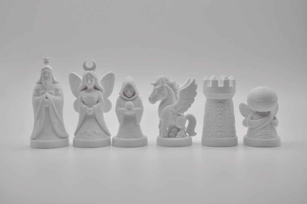 Traum-gegen-Albtraum-Schachfigurenset – komplettes 32-teiliges, 3D-gedrucktes PLA-Schachset | Geschenk für Schachfans | Made in Germany