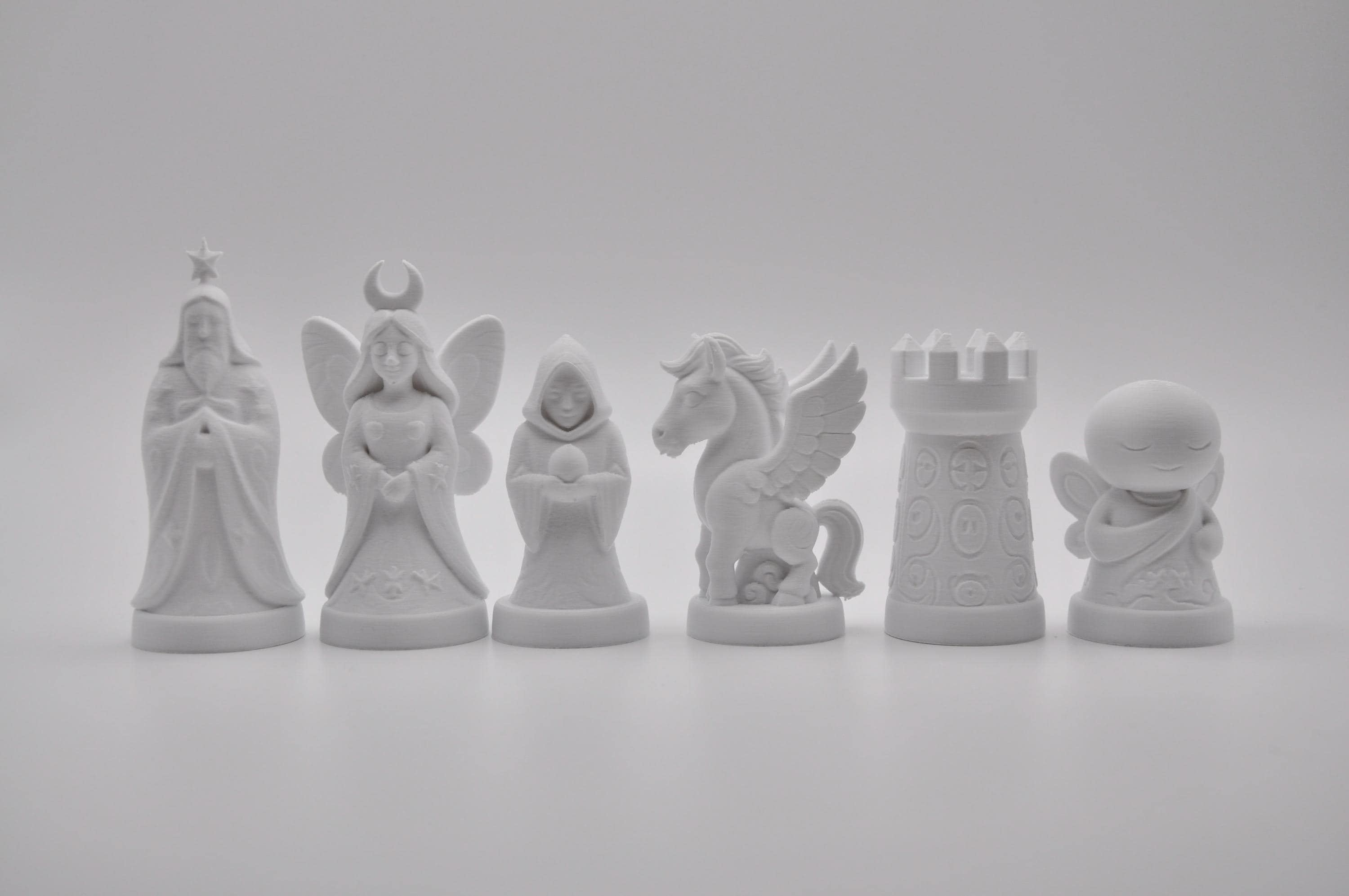 Traum-gegen-Albtraum-Schachfigurenset – komplettes 32-teiliges, 3D-gedrucktes PLA-Schachset | Geschenk für Schachfans | Made in Germany