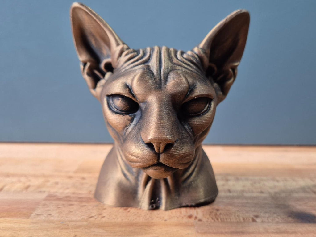 Sphynx-Katze – elegante Katzenbüste mit großen Ohren | 19 Farben & 3 Größen | Made in Germany