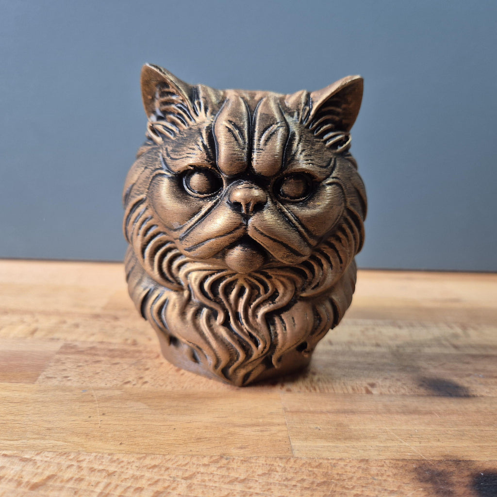 Perserkatze – kompakte Katzenbüste mit flacher Schnauze und langem Fell | 19 Farben & 3 Größen | Made in Germany