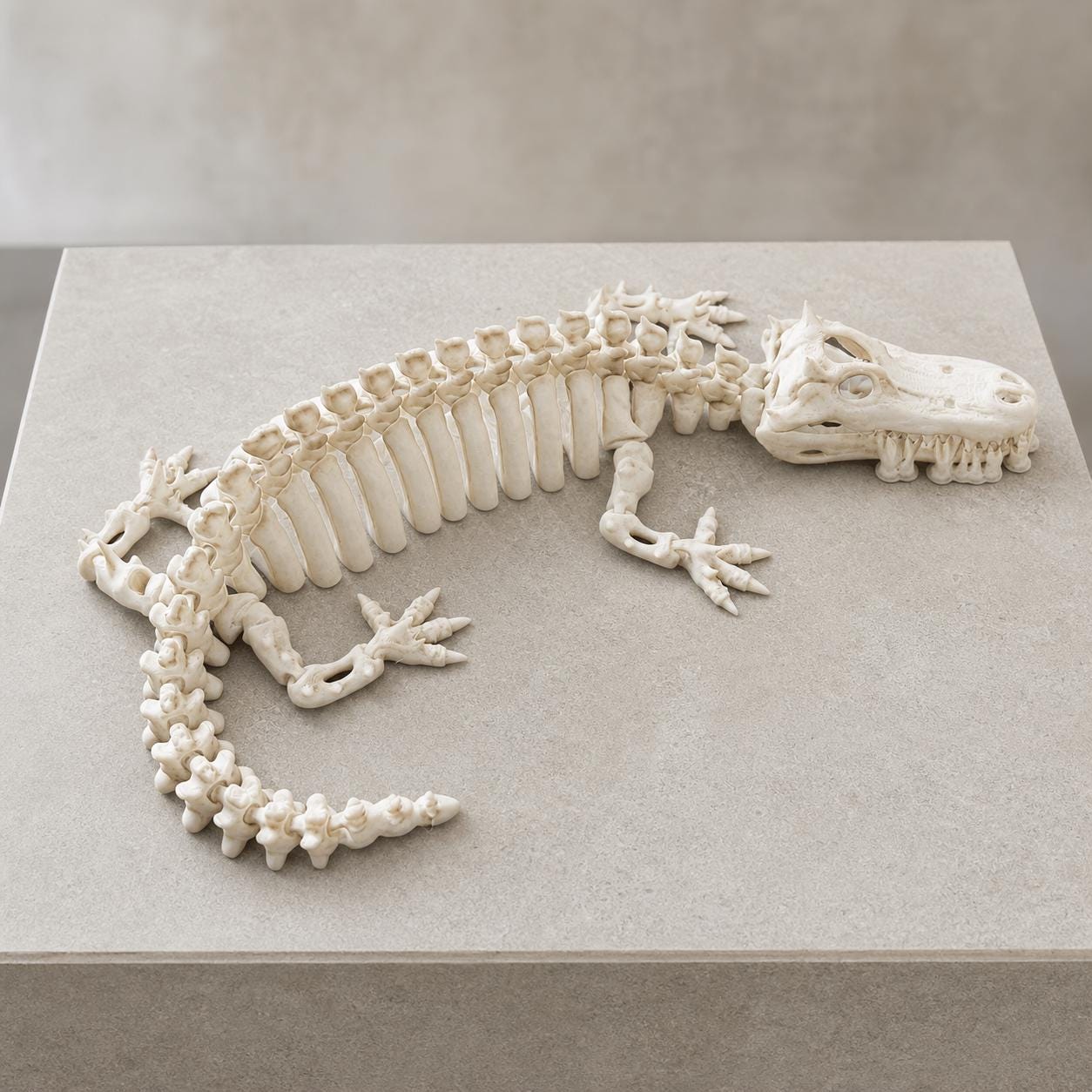 Flexi-Krokodil-Skelett – bewegliche Knochenfigur | 5 Größen & 7 Farben | Made in Germany FehnFactory