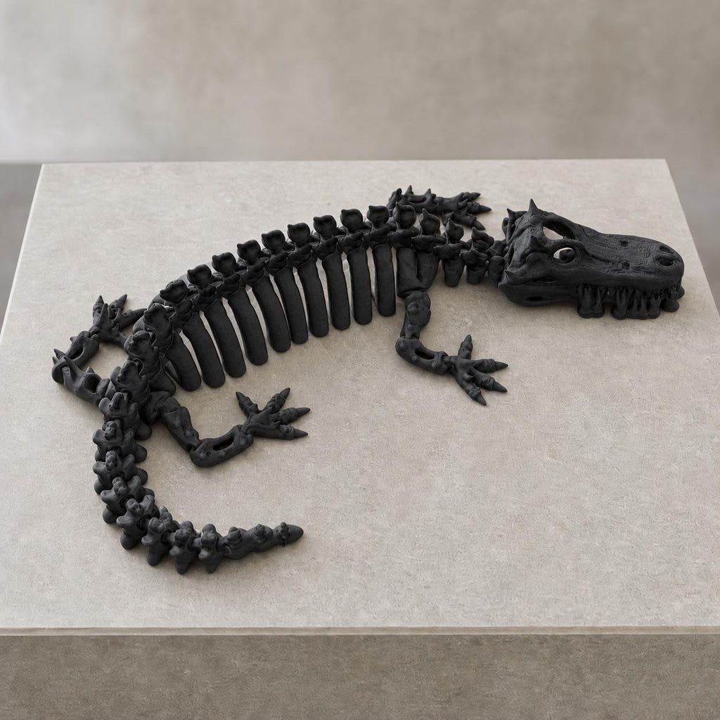 Flexi-Krokodil-Skelett – bewegliche Knochenfigur | 5 Größen & 7 Farben | Made in Germany FehnFactory
